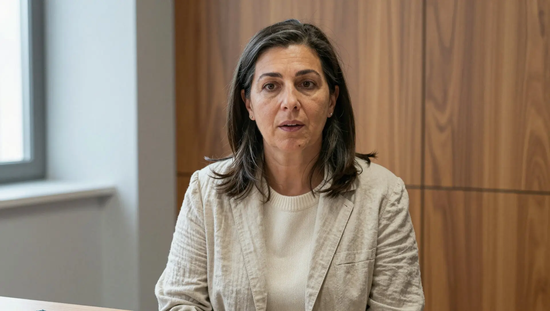 Η Άννα Βλάχου στο γραφείο της στο ιατρείο